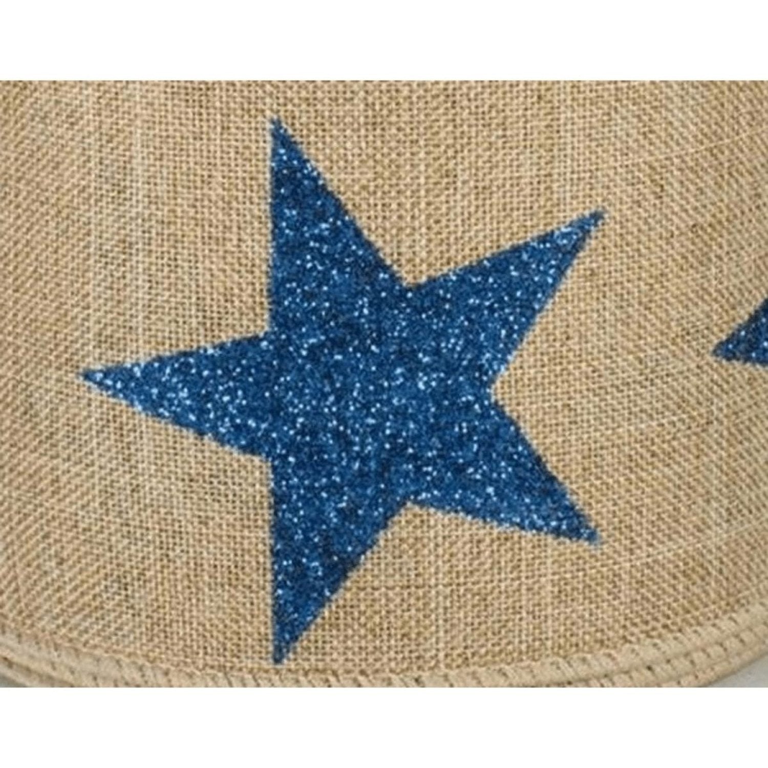 Shop For 2.5" Bold Glitter Star Canvas Ribbon: Light Beige (10 Yards)