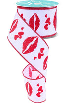 Shop For 2.5" Bold Lips Ribbon: White (10 Yards)