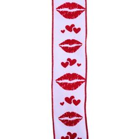 Shop For 2.5" Bold Lips Ribbon: White (10 Yards)