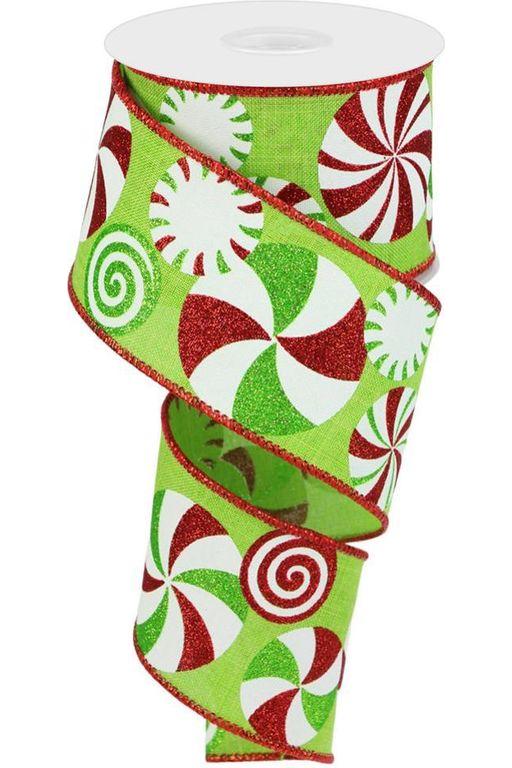 Shop For 2.5" Bold Peppermint Royal Ribbon: Lime Green (10 Yards)