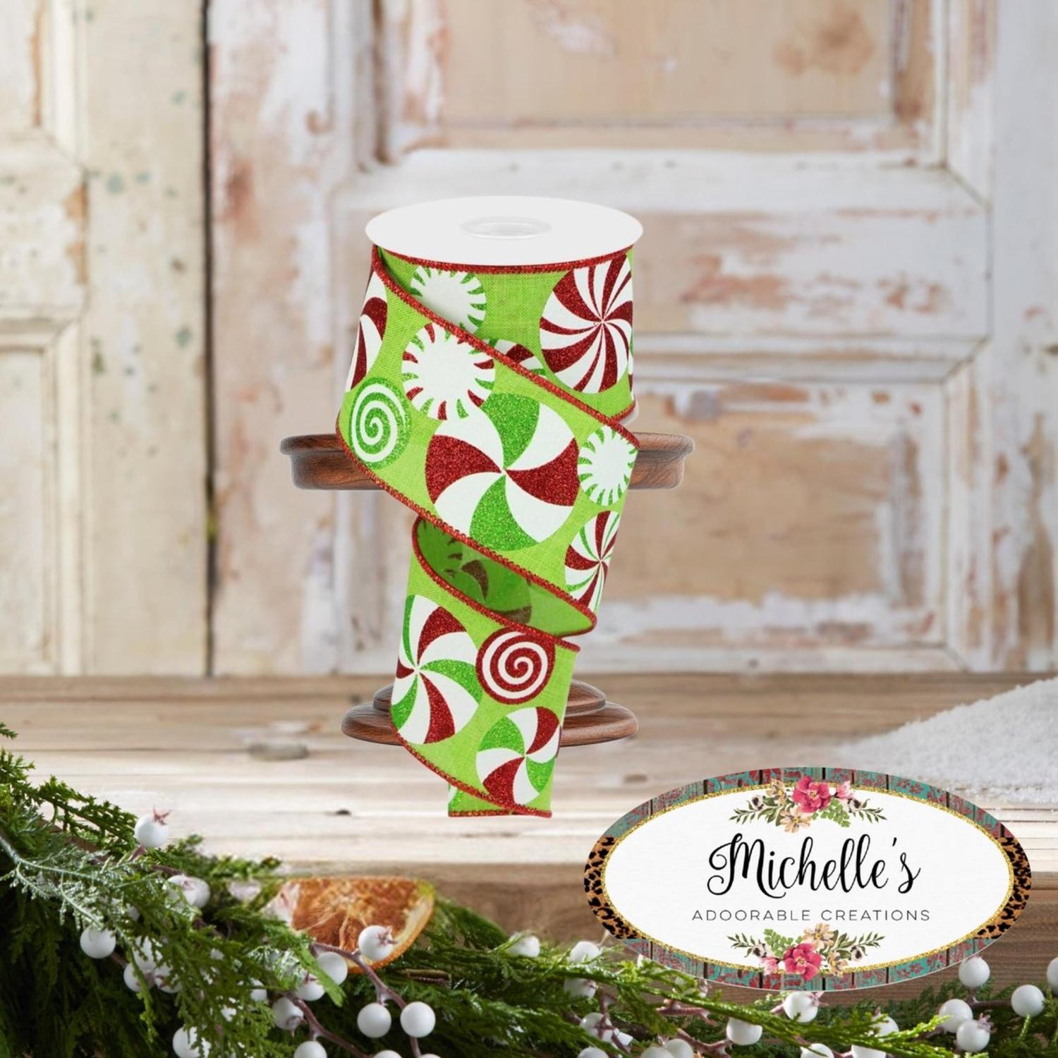 2.5" Bold Peppermint Royal Ribbon: Lime Green (10 Yards)