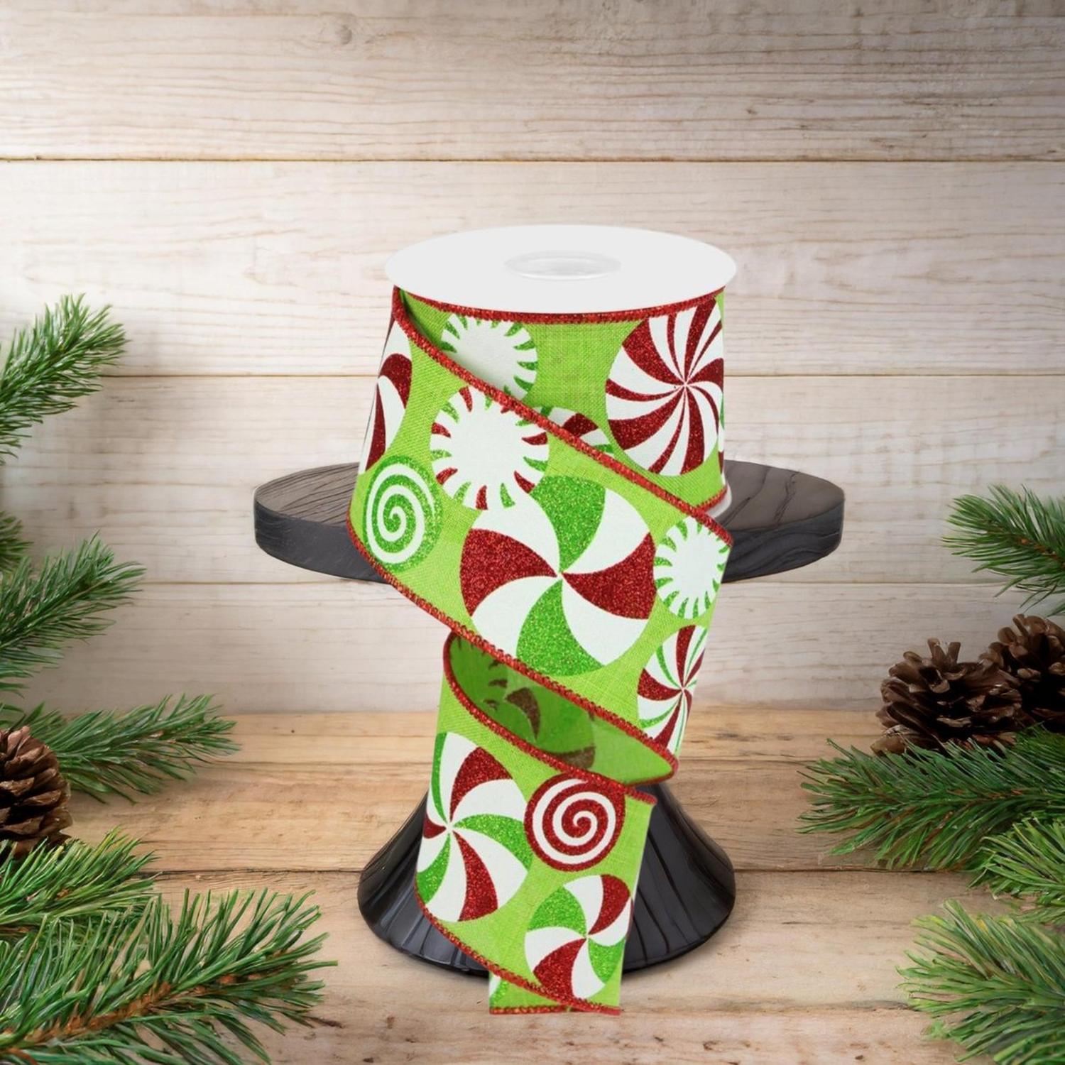 Shop For 2.5" Bold Peppermint Royal Ribbon: Lime Green (10 Yards)