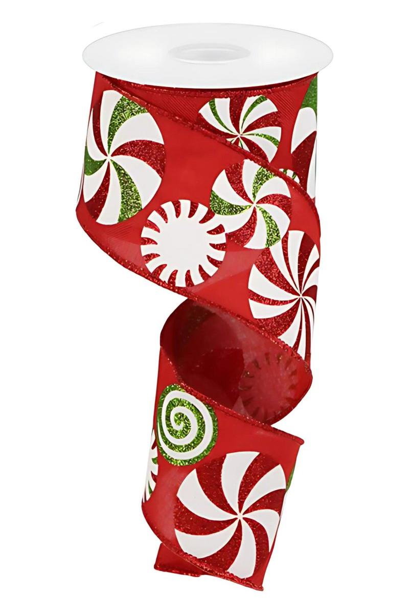 Shop For 2.5" Bold Peppermint Royal Ribbon: Red (10 Yards)