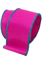 Shop For 2.5" Bright Tinsel Edge Ribbon: Fuchsia (10 Yards)