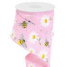 Shop For 2.5" Bumble Bee Daisy Ribbon: Light Pink (10 Yards)