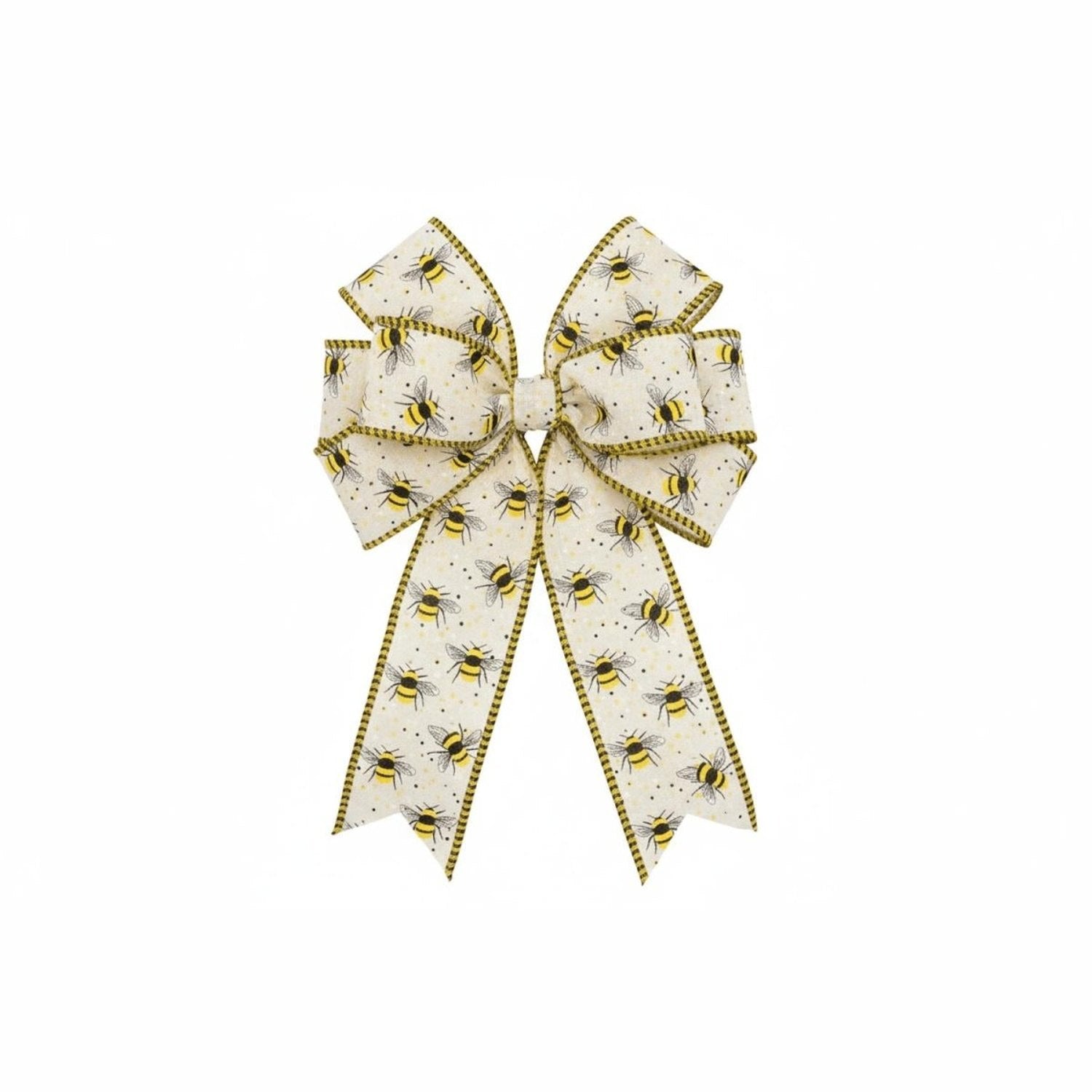 Shop For 2.5" Bumble Bee Stripe Edge Ribbon: Ivory (10 Yards)