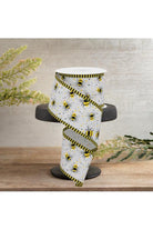 Shop For 2.5" Bumble Bee Stripe Edge Ribbon: White (10 Yards)