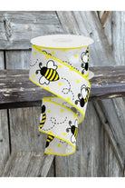 Shop For 2.5" Bumblebee Royal Ribbon: White (10 Yards)