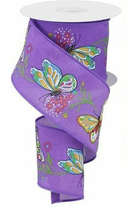 Shop For 2.5" Butterfly Branch Ribbon: Purple (10 Yards)