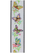 Shop For 2.5" Butterfly Branch Stripe Ribbon: White (10 Yards)