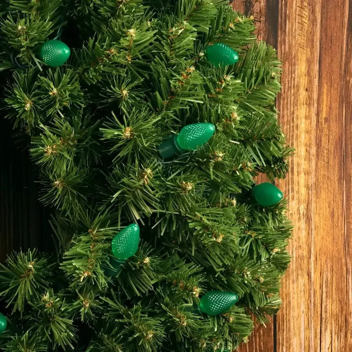 Shop For 25 C7 Green LED Christmas Lights, 8" Spacing