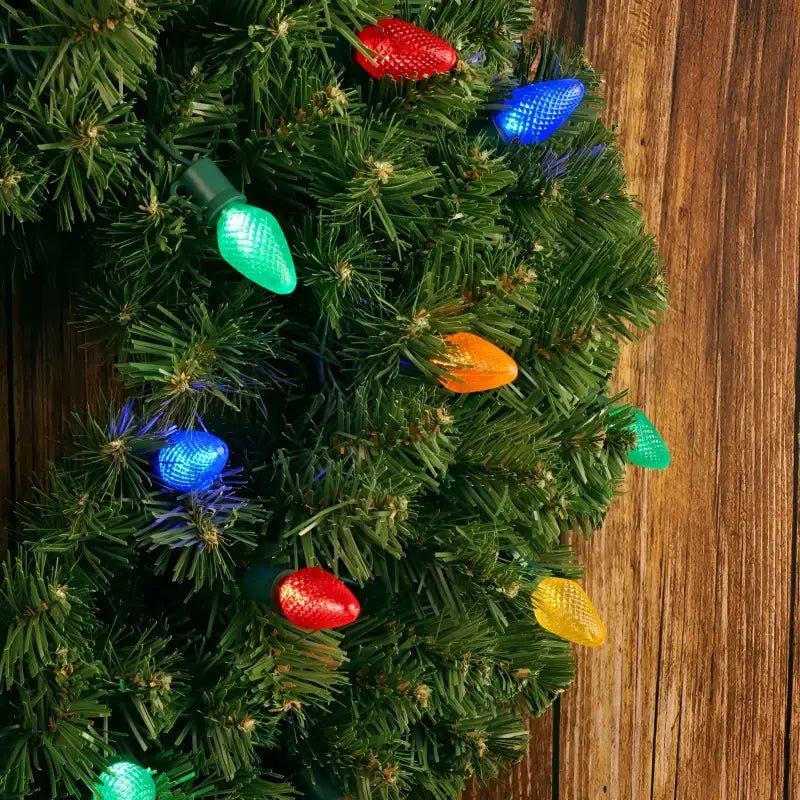 Shop For 25 C7 Multicolor LED Christmas Lights, 8" Spacing