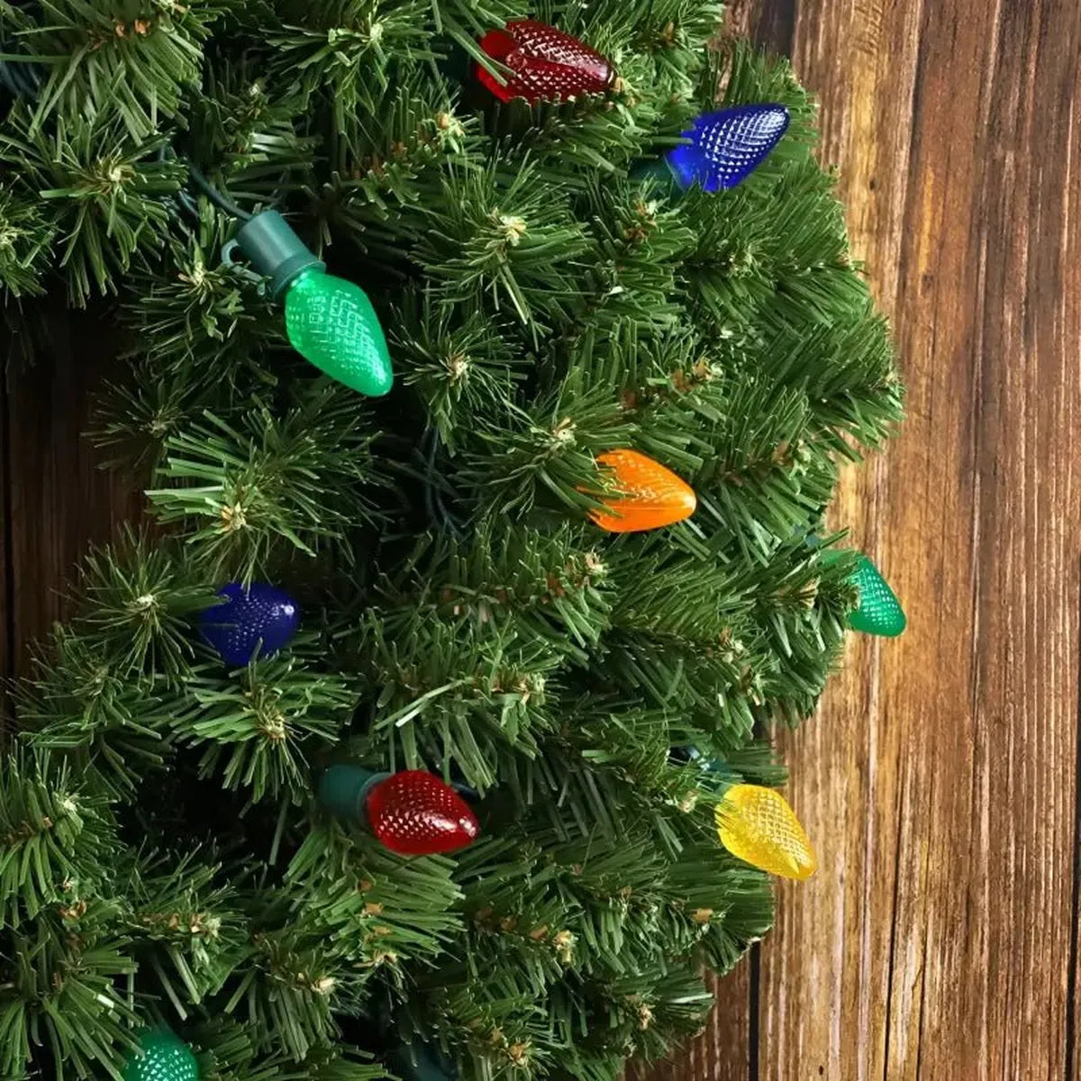 Shop For 25 C7 Multicolor LED Christmas Lights, 8" Spacing