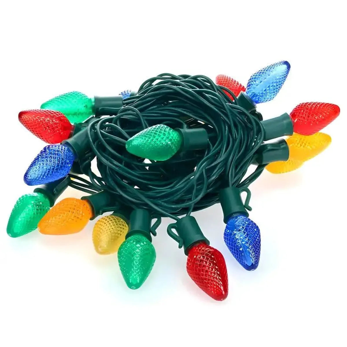 Shop For 25 C7 Multicolor LED Christmas Lights, 8" Spacing