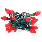 Shop For 25 C7 Red LED Christmas Lights, 8" Spacing