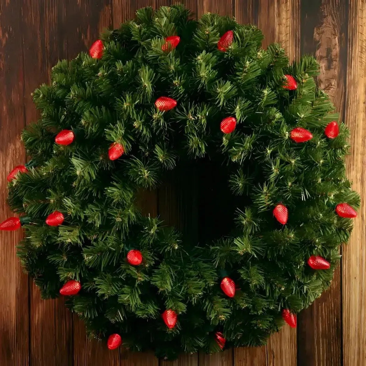 Shop For 25 C7 Red LED Christmas Lights, 8" Spacing