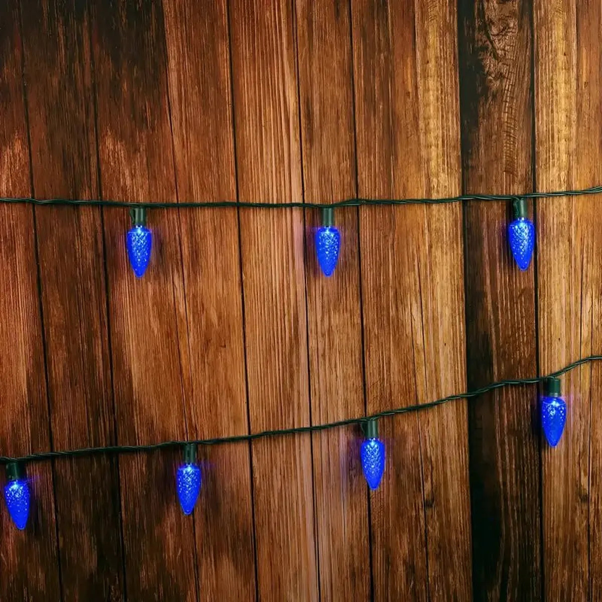 Shop For 25 C9 Blue LED Christmas Lights, 8" Spacing