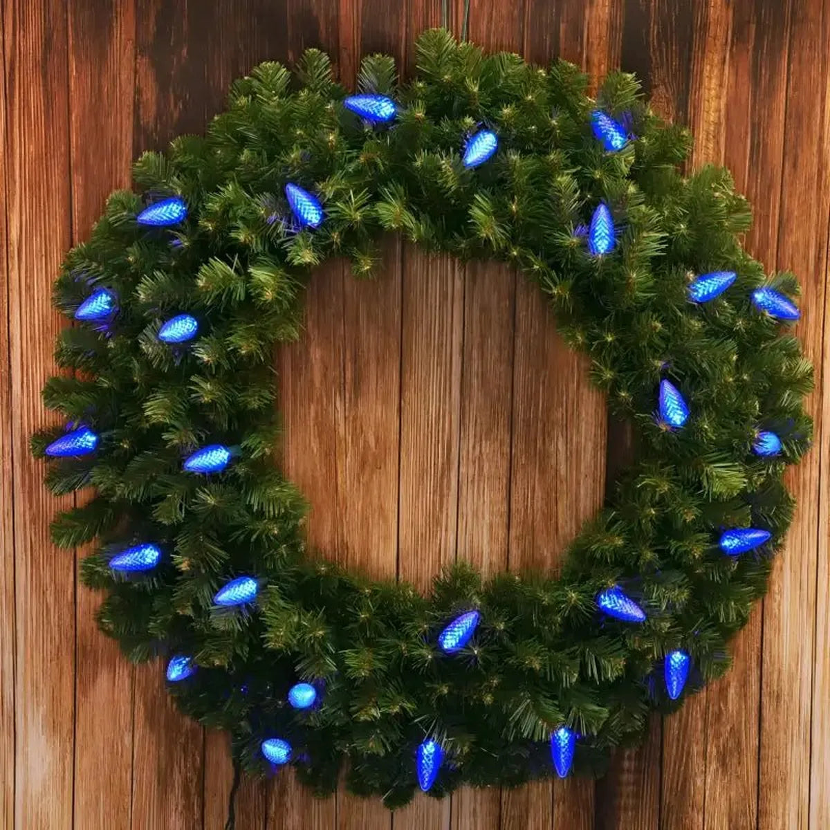 Shop For 25 C9 Blue LED Christmas Lights, 8" Spacing