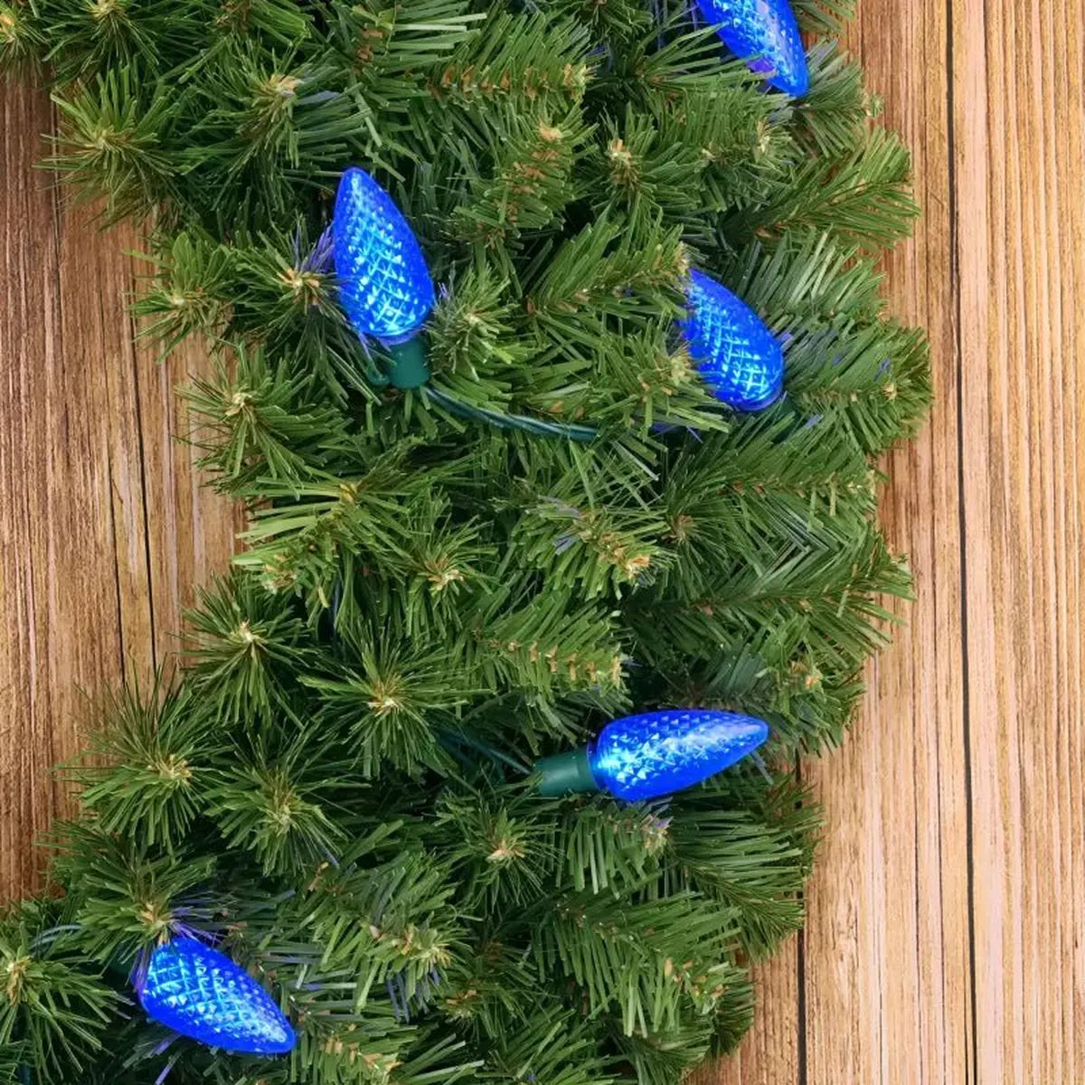 Shop For 25 C9 Blue LED Christmas Lights, 8" Spacing