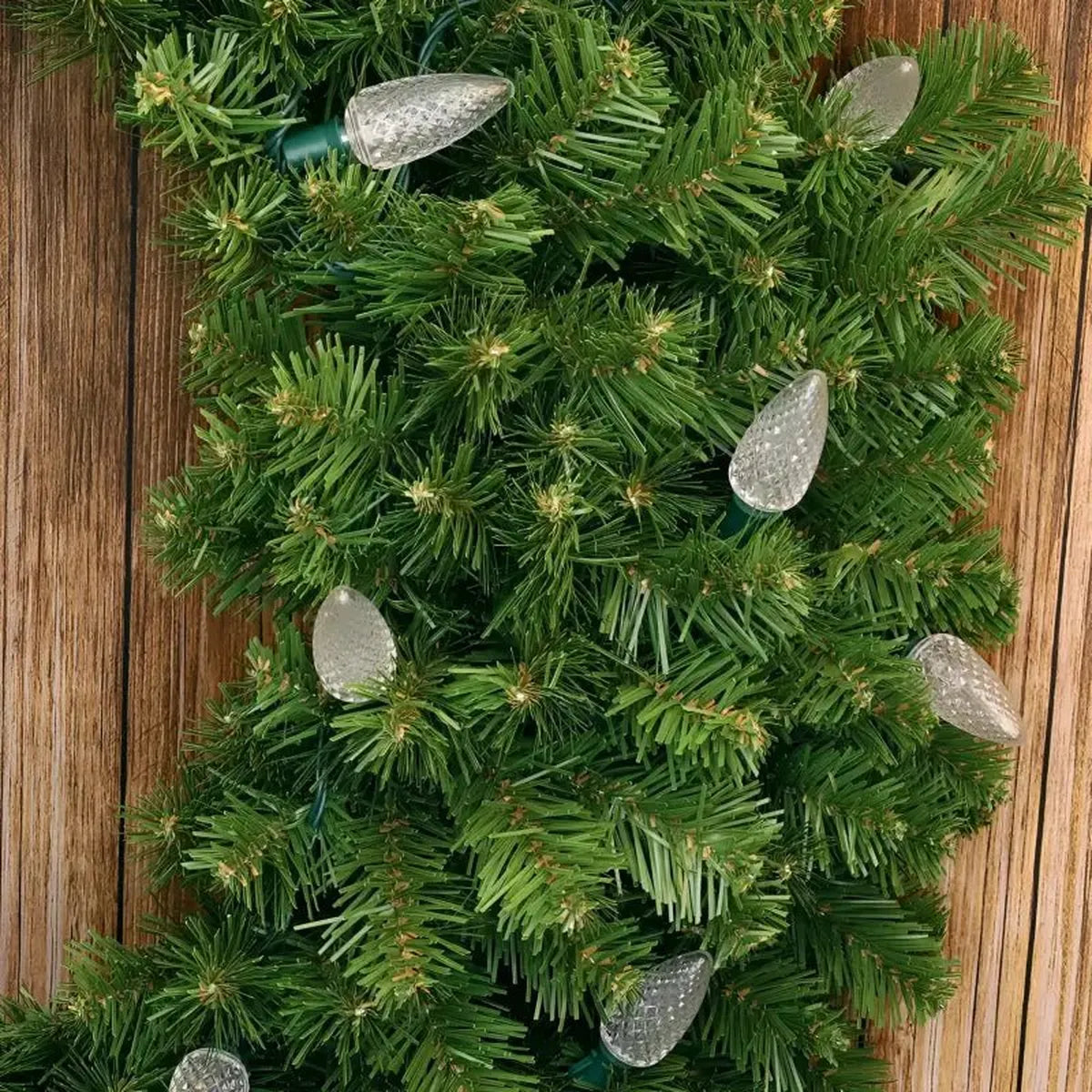 Shop For 25 C9 Cool White LED Christmas Lights, 8" Spacing