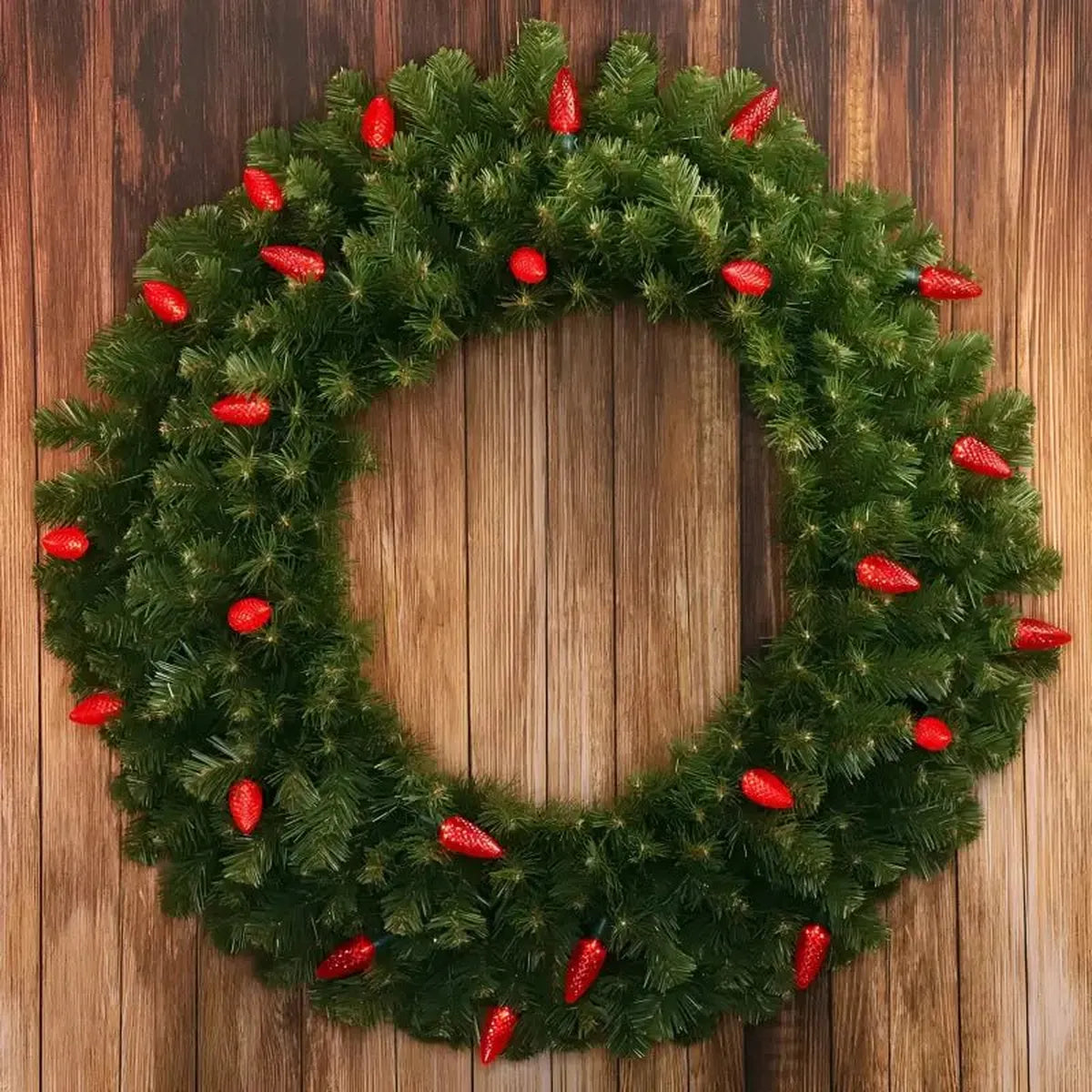 Shop For 25 C9 Red LED Christmas Lights, 8" Spacing