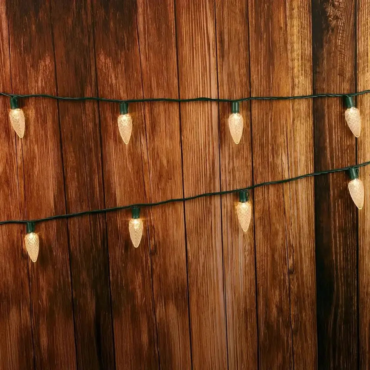 Shop For 25 C9 Warm White LED Christmas Lights, 8" Spacing