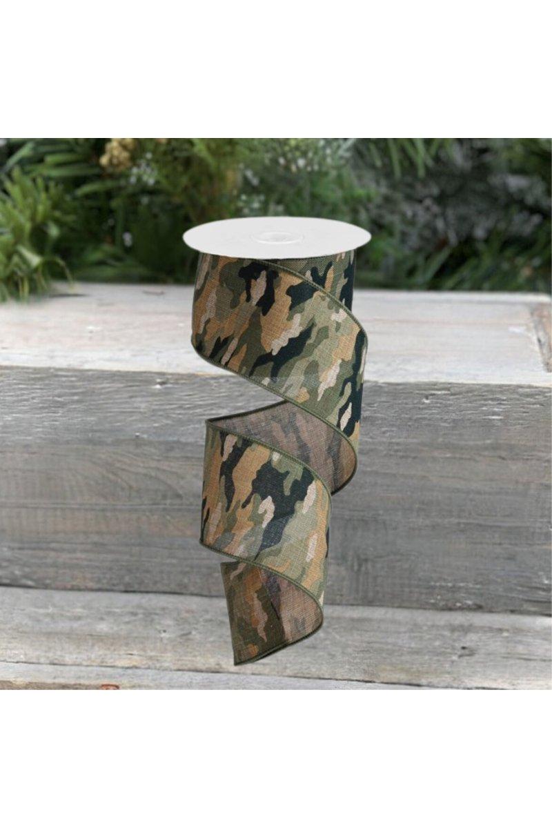 Shop For 2.5" Camouflage on Royal Ribbon: Camo (10 Yards)