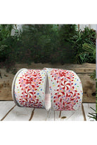 Shop For 2.5" Candy Cane Sprinkle Ribbon: White (10 Yards)