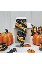 Shop For 2.5" Candy Corn Stripe Ribbon: Black (10 Yards) at Michelle's aDOORable Creations