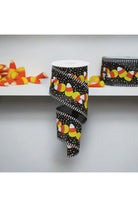 Shop For 2.5" Candy Corn Stripe Ribbon: Black (10 Yards) at Michelle's aDOORable Creations