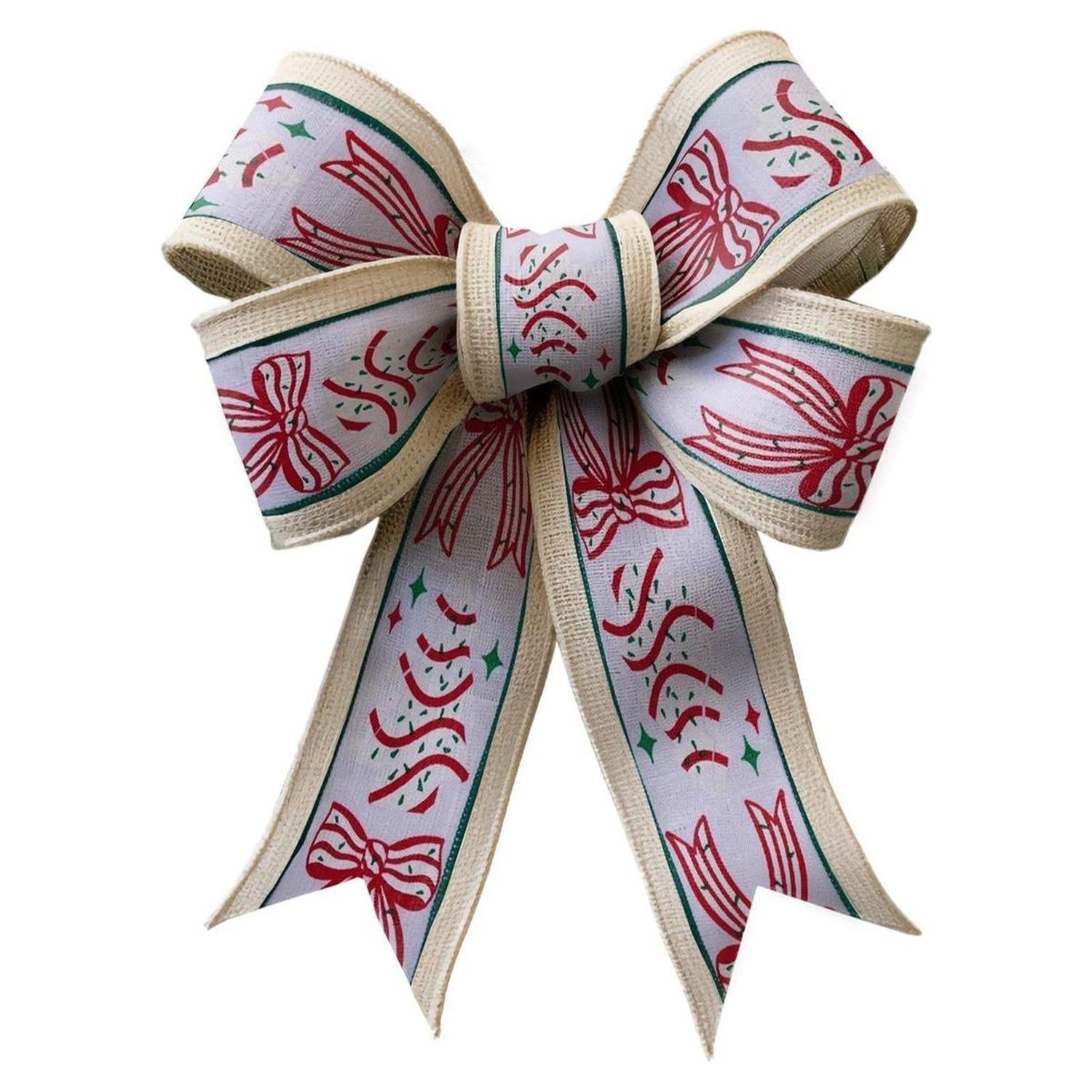 2.5" Candy Tree Bow Ribbon: White (10 Yards)