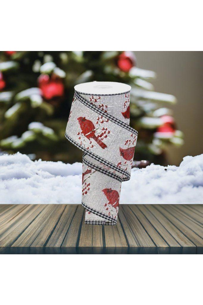 Shop For 2.5" Cardinal Gingham Check Ribbon: Silver (10 Yards) at Michelle's aDOORable Creations