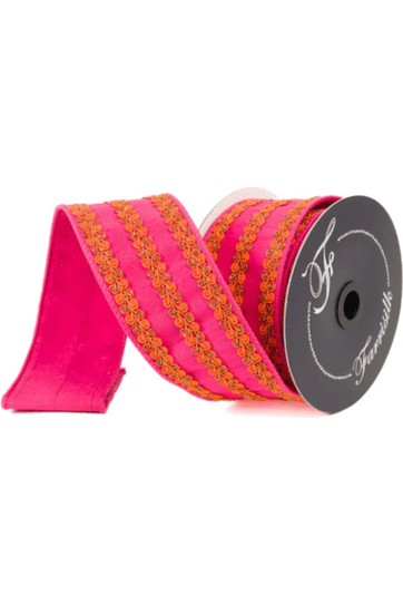 Shop For 2.5" Carnival Swirls Ribbon: Hot Pink/Orange (10 Yards)