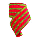 Shop For 2.5" Carnival Swirls Ribbon: Red/Green (10 Yards)