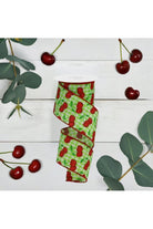 Shop For 2.5" Cherries on Gingham Check Ribbon: Green (10 Yards) at Michelle's aDOORable Creations