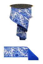 Shop For 2.5" Chinoiserie Fused Ribbon: Blue (10 Yards)