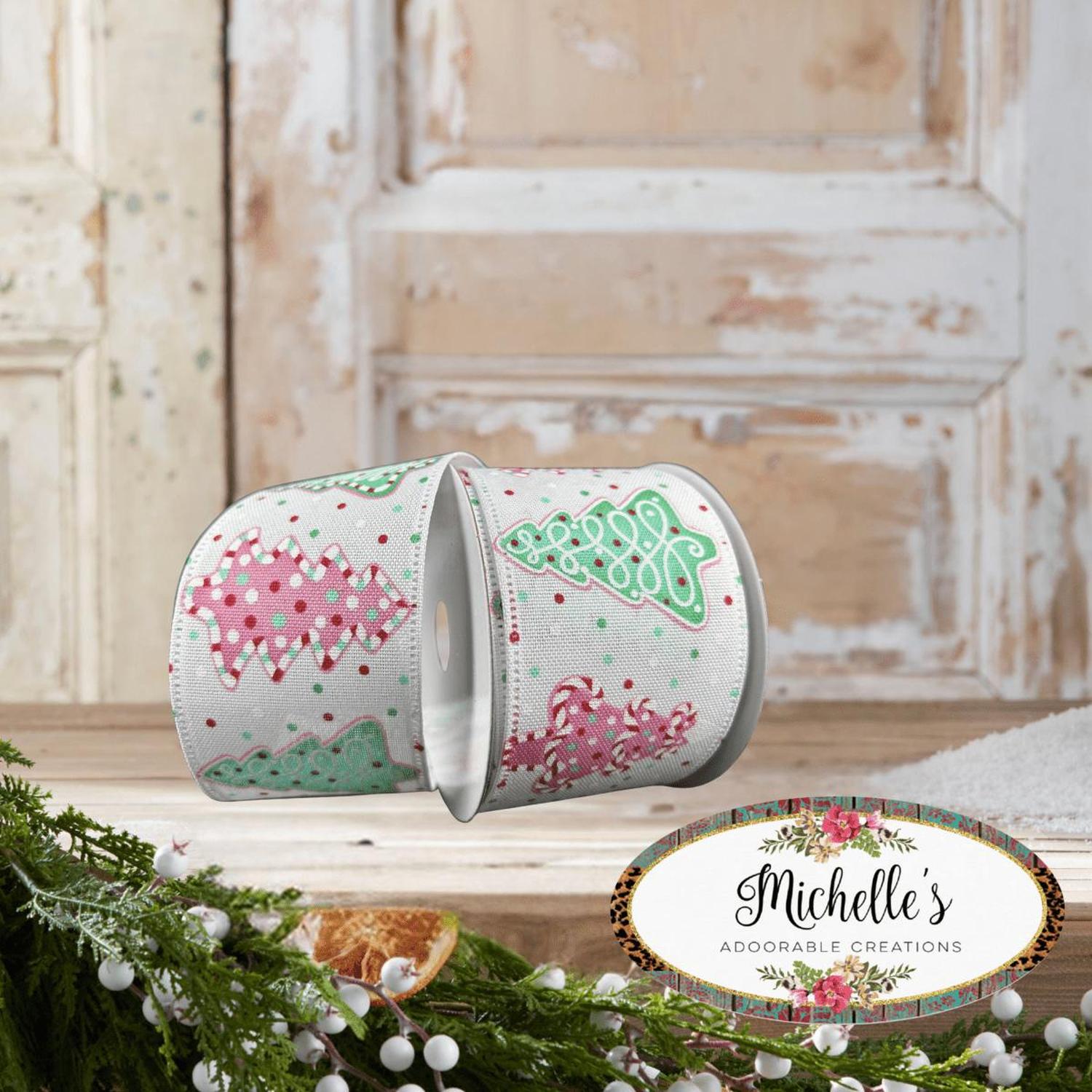 Shop For 2.5" Christmas Sprinkle Cookies Ribbon: White