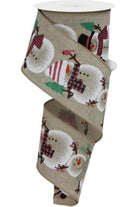 Shop For 2.5" Chubby Snowman Ribbon: Natural (10 Yards)