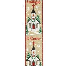 Shop For 2.5" Come All Ye Faithful Ribbon: Light Beige (10 Yards)