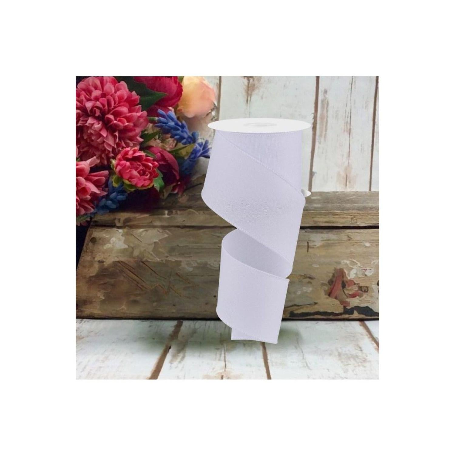 2.5" Crystal Shine Ribbon: White (10 Yards)