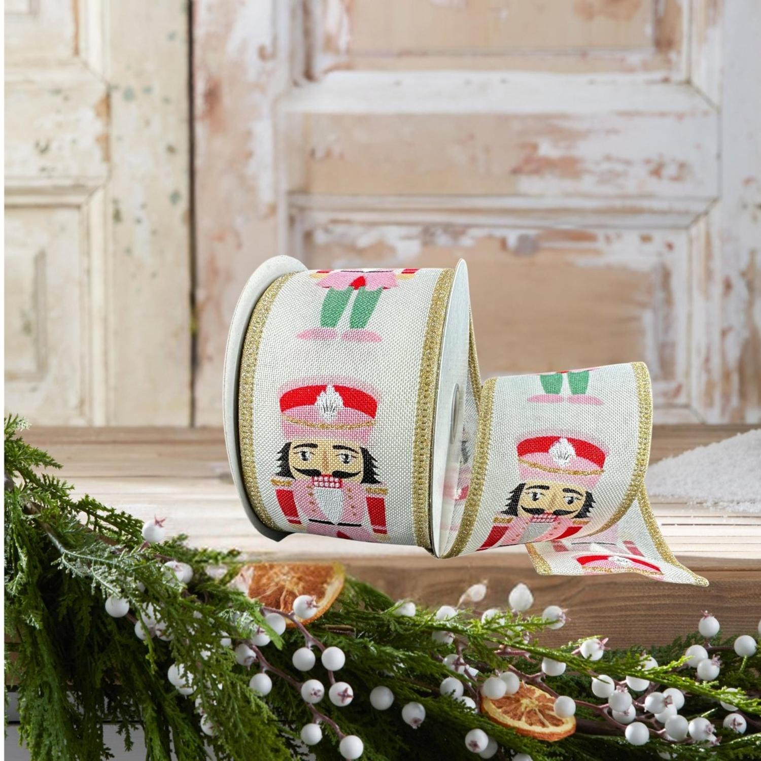 2.5" Cutsey Nutcracker Ribbon: Pink (10 Yards)