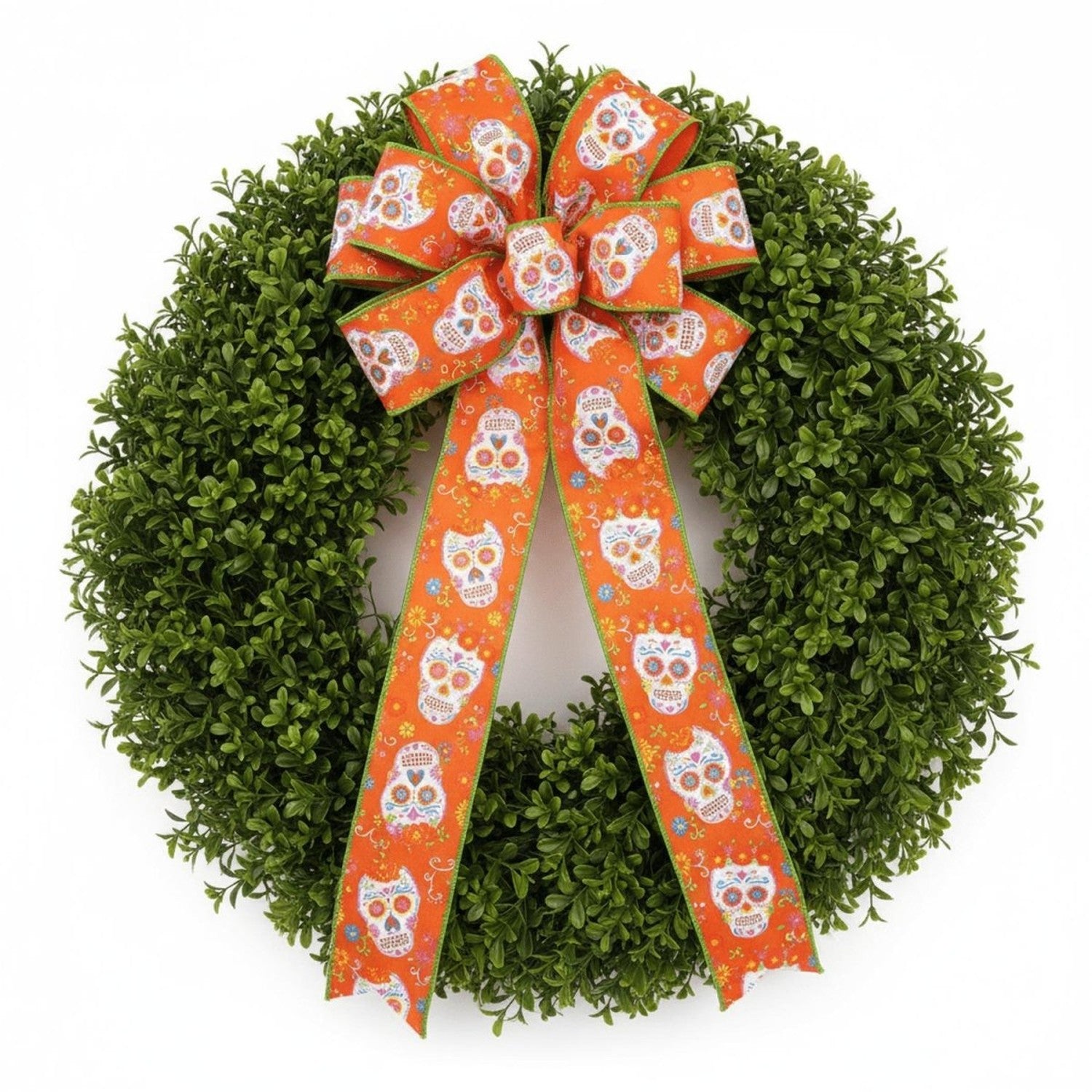 Shop For 2.5" Day of the Dead Ribbon: Orange (10 Yards)
