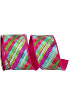 Shop For 2.5" Deluxe Bright Plaid Ribbon: Fuchsia (5 Yards)