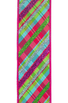 Shop For 2.5" Deluxe Bright Plaid Ribbon: Fuchsia (5 Yards)