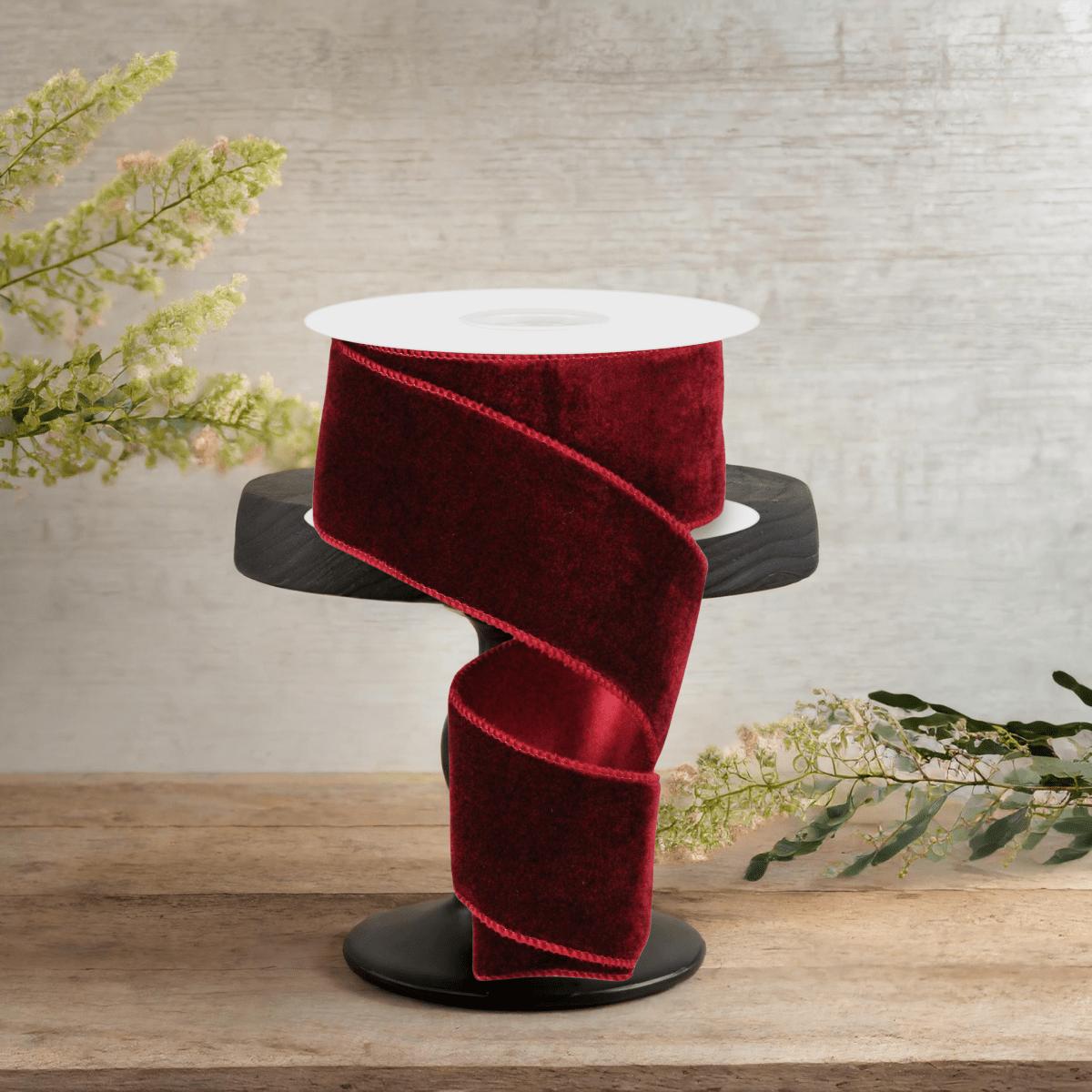 Shop For 2.5" Deluxe Velvet Ribbon: Burgundy (10 Yard)