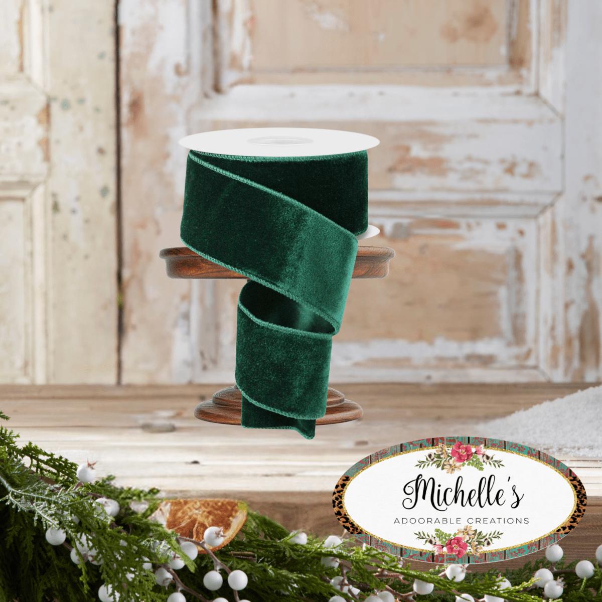 Shop For 2.5" Deluxe Velvet Ribbon: Hunter (10 Yard)