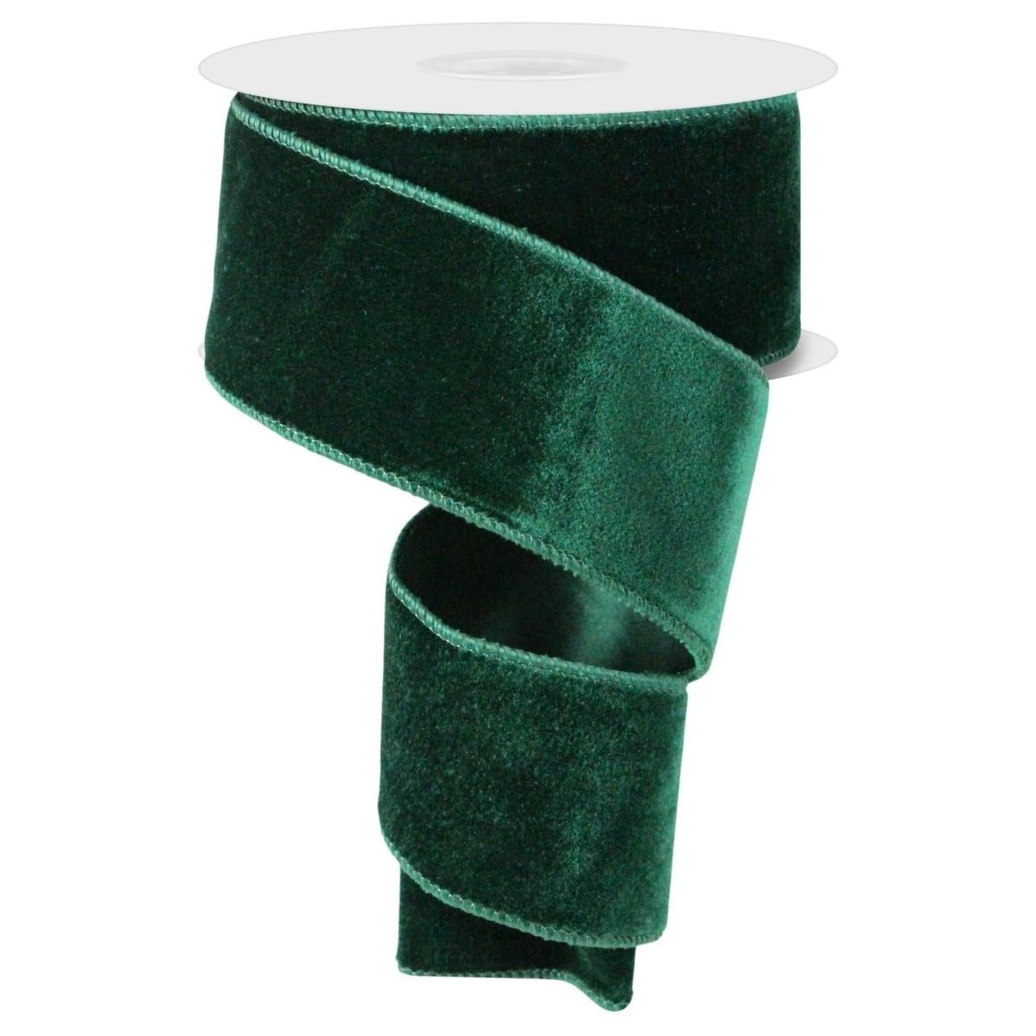 2.5" Deluxe Velvet Ribbon: Hunter (10 Yard)