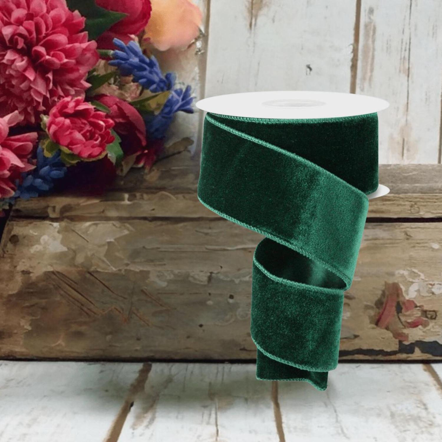 Shop For 2.5" Deluxe Velvet Ribbon: Hunter (10 Yard)