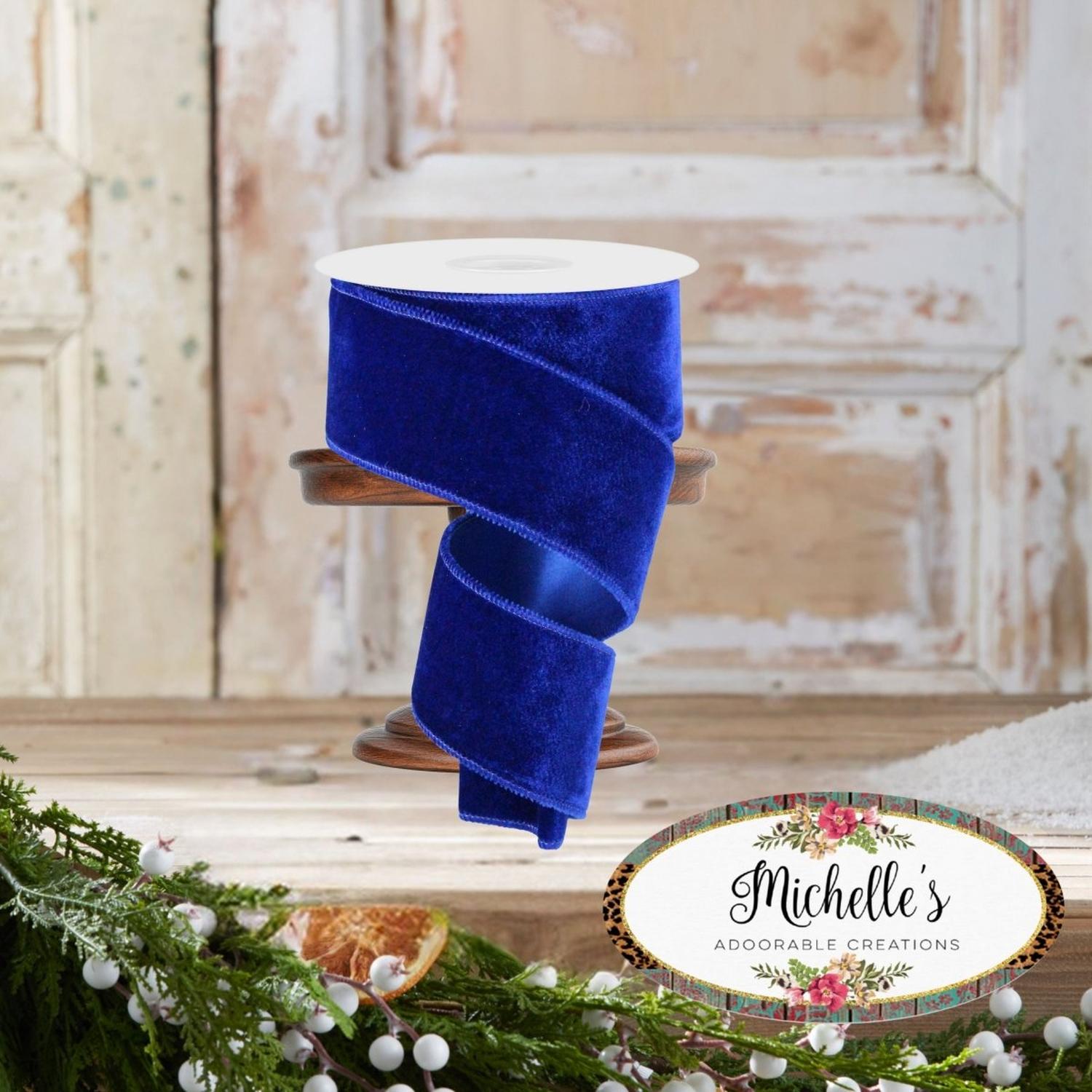 2.5" Deluxe Velvet Ribbon: Royal Blue (10 Yard)