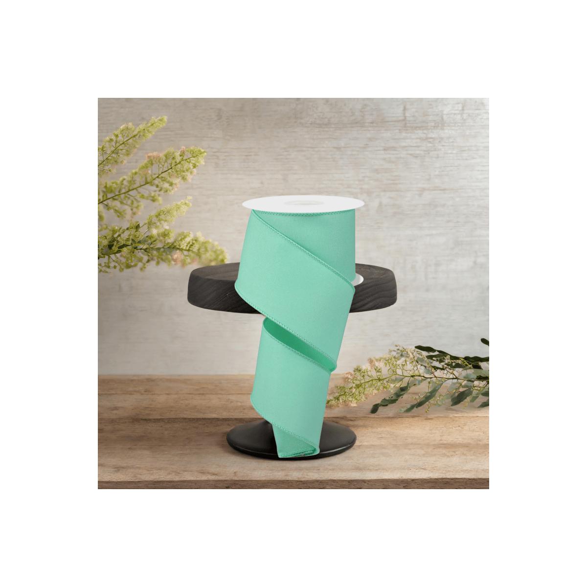 Shop For 2.5" Diagonal Weave Fabric Ribbon: Mint Green (10 Yards)